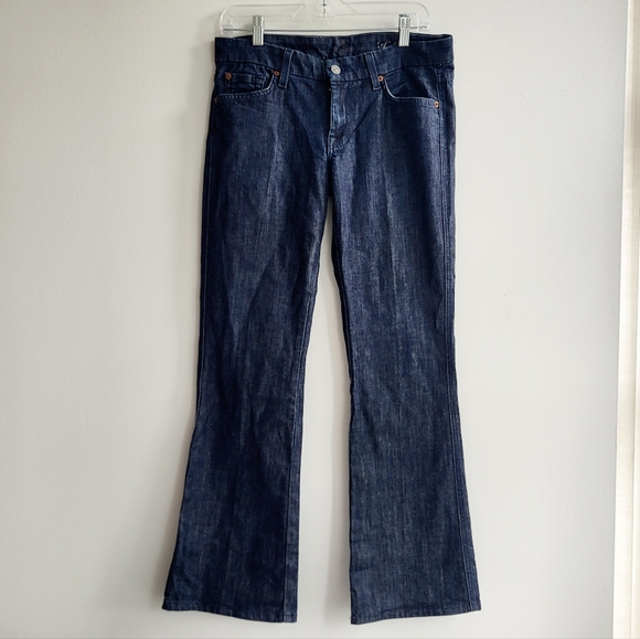 Seven7 all of Men Kind Dark Wash Pocket A Ladies Jeans Size 29 Y2K - Picture 1 of 11
